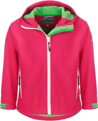 Produktbild von Blue Wave Kinder Mädchen Softshelljacke Bonnie - Winddichte und Atmungsaktive Kinder-Jacke in Pink-Weiß Größe 176