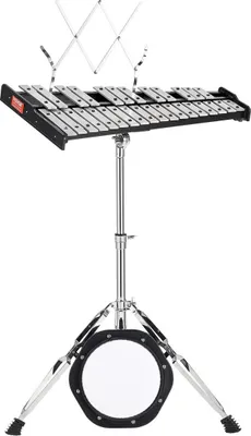 Immagine prodotto di 30 Note Glockenspiel Xilofono Kit Campane con Mazzuoli, Supporto e Tappetino per Esercitarsi