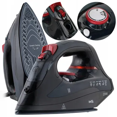 Produktbild von Dampfbügeleisen mit Keramiksohle 2200W 9W1 Anti Calc Drip Auto Stop EMAVO