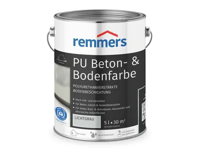 Produktbild von Remmers PolyurethanBeton- & Bodenfarbe lichtgrau 5 l, Beton- und Bodenfarbe