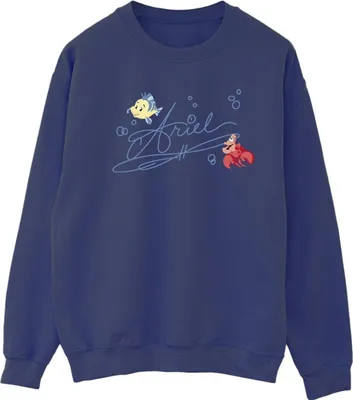 Produktbild von Disney - "The Little Mermaid" Sweatshirt für Damen BI23429 (XL) (Marineblau)