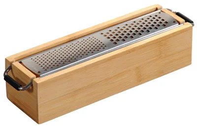 Produktbild von KESPER Parmesanreibe mit Behälter, Bambus, 25 x 6,2 x 5,6 cm, 58060