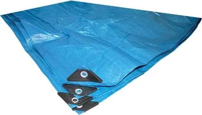 Produktbild von Abdeckplane, ca. 150g/qm, 5 x 8 m blau, Ösen, Schnur