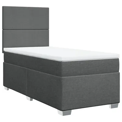 Produktbild von vidaXL Boxspringbett mit Matratze Dunkelgrau 80x200 cm Stoff