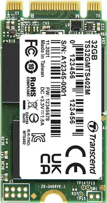 Immagine prodotto di Transcend MTS402M M.2 32 GB Serial ATA III MLC NAND (TS32GMTS402M)
