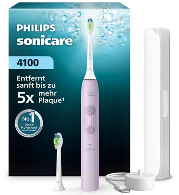 Immagine prodotto di Philips serie 4100, modello HX4042/47, per adulti, spazzolino sonico, cura delle gengive, 31.000 movimenti al minuto, colore viola, 2 minuti, 4 sessioni da 30 secondi