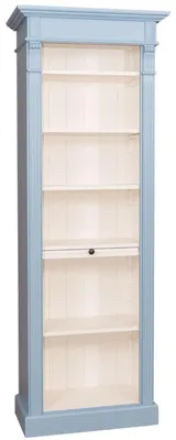 Produktbild von Casa Padrino Regalschrank im Landhausstil Hellblau / Weiß - 70 x 39 x H. 197 cm - Landhausstil Kollektion
