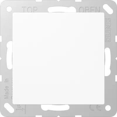 Produktbild von Jung Blind-Abdeckung (gerastet), Thermoplast, Serie AS/A, alpinweiß, 1 Stk.