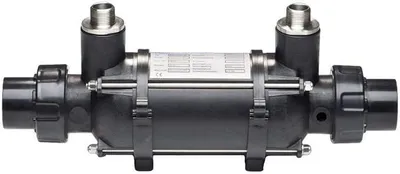 Imagen del producto de Intercambiador de calor para piscina DAPRA, modelo KWT 45-VA, fabricado en plástico, con una potencia de 46 kW