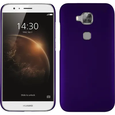 Produktbild von PhoneNatic Case kompatibel mit Huawei G8 - Hülle lila gummiert Hard-case + 2 Schutzfolien