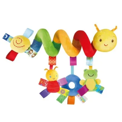 Produktbild von Infant Baby Wurm Krippe Bett Um Rassel Glocke Cartoon Kinderwagen Hängen Gefüllte Wrap Spirale Sicherheit Spielzeug