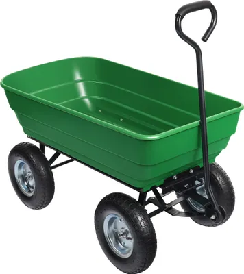 Produktbild von Zahradní vozík Wiltec s funkcí sklápění do 350 kg, ruční vozík o objemu 125 l, ruční vozík pro zahradnictví, ruční vozík na trávník, štěrk, bláto atd