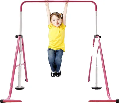 Obrázok produktu pre Hrazda, nastaviteľná výška 115–155 cm, skladací dizajn, maximálne zaťaženie 80 kg, pre deti od 3 do 8 rokov, vnútorné/vonkajšie použitie