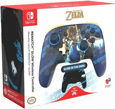 Produktbild von PDP REMATCH GLOW, Gamepad, Nintendo Switch, Nintendo Switch OLED, D-Pad, Home button, Schaltfläche Teilen, Analog / Digital, Kabellos, 9,14 m