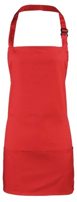 Image de Premier - Tablier à bavette « Colours » LT2638 (62 cm x 60 cm) (rouge)
