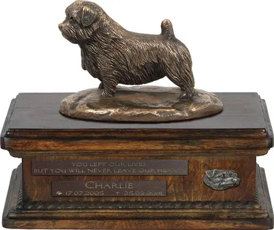 Productafbeelding van Art-Dog Dierenurn – Norfolk Terrier – gegoten uit bronspoeder en hars