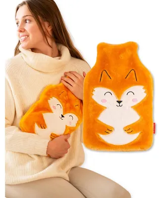 Produktbild von Wärmflasche Wärmekissen Bettflasche - 1,8 Liter - Kuscheliger Bezug - Gummi