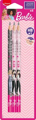 Immagine prodotto di maped 850801 maped Barbie Bleistifte HB rosa, grau, 6 St.