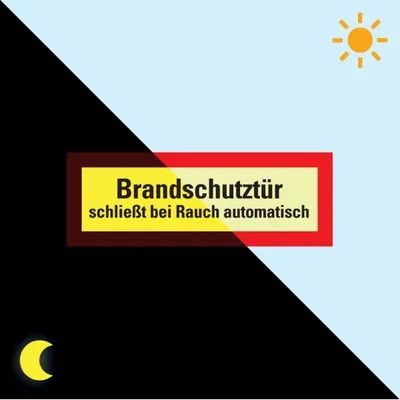 Produktbild von PERMALIGHT power langnachleuchtend Feuerwehrschild Brandschutztür schließt be...