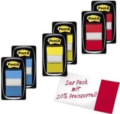 Produktbild von Post-it Haftstreifen Index Standard 680-G2EU 50Blatt grün 2 St./Pack