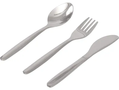 Produktbild von Eduplay Kinderbesteck Set - 3-teilig bunt Edelstahl für Kinder