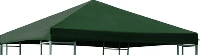 Produktbild von DEGAMO Pavillondach Dachplane Ersatzdach für Metall- und Alupavillon 3x3 Meter dunkelgrün, wasserdicht PVC-beschichtet
