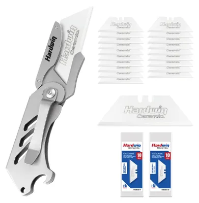 Keramik-Utility-Messer 20er Set mit Metallhalter