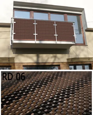 Zdjęcie produktu dla Matka z polirattanu PVC, 300x90 cm, do osłony balkonu lub ogrodzenia, ochrona przed wiatrem, kolor brązowy, wzór melanżowy