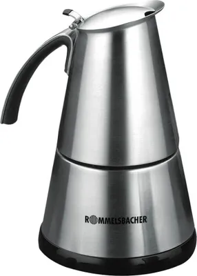 Produktbild von Espresso Kocher EKO 364/E ElPresso mini, für 2/4 Tassen Espresso, Edelstahl, verdecktes Heizelement, 360° Zentralsockel
