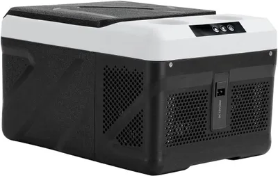 Image de Mini-réfrigérateur - Glacière électrique - Idéal pour les voyages et le camping - Refroidissement par compresseur - 9 litres - Gris