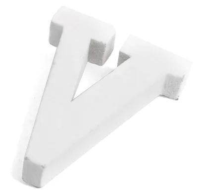 Produktbild von Kleine Deko-Buchstabe V aus weißem Holz 5 cm - Einheitsgröße