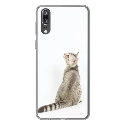Produktbild von MuchoWow® Handyhülle Schutzhülle Hülle für Huawei P20 Katze - Haustiere - Fell Silikon Softcase Handy Hülle - Hardcover