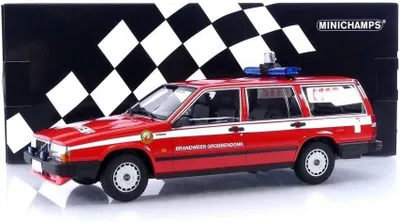 Image de Minichamps 1:18 VOLVO 740 GL BREAK - 1986 - POMPIERS DE GROBBENDONK