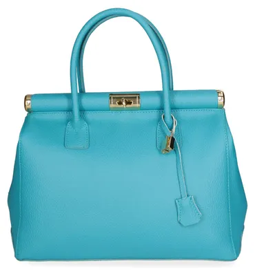 Produktbild von Aleria Handtasche Damen Echtleder Weiß Italy Bianco UNICA 35x26x16 cm