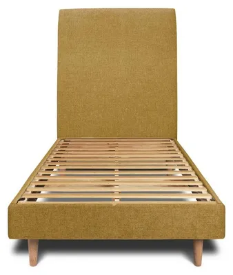 Obrázek produktu pro Postel s čalouněným čelem - tkanina Basketweave - 90 x 200 cm