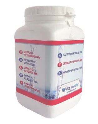 Produktbild von AQUAWATER 105014 – Polyphosphat-Nachfüllpackung gegen Kalkablagerungen – 500 g
