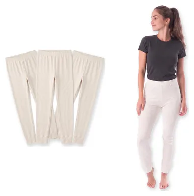 Produktbild von Black Snake Thermounterhose Damen lang mit Innenfleece 3er Pack - XL - Creme, KI-generiertes Bild