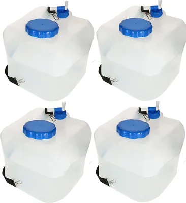 Produktbild von KOTARBAU® 4er Set Faltbarer Wasserkanister mit Tragegriff und Ausgießhahn 16 L