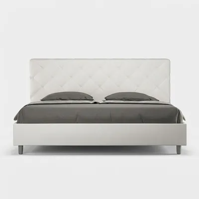 Produktbild von King-Size-Polsterbett 180x200 mit Bettkasten Priya K - Weiß