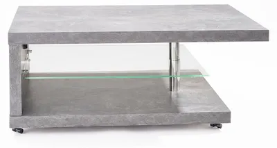 Productafbeelding van Salontafel Fondo, woonkamer, 107x67x42 cm, steingrijs, met LED-verlichting