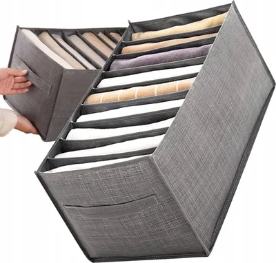 Obrázok produktu pre Organizér na oblečenie - Usporiadanie šatníka - Jednoduché čistenie - Ochrana proti prachu - Funkčnosť - Sivá elegancia