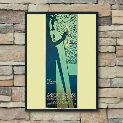Produktbild von Modisches Plakat - Jugendstilmalerei - A4 (21 cm x 29,7 cm)