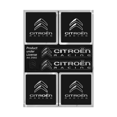 Obrázek produktu pro Citroen Racing Oficiální 6 loga samolepka, černá