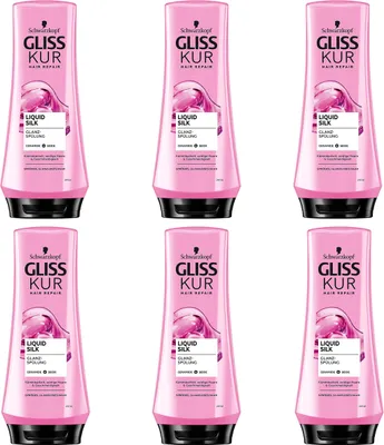 Obrázok produktu pre Gliss Kur Liquid Silk Shine Conditioner s ceramidom 200ml 6-pack