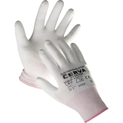 Produktbild von BUNTING EVOLUTION WHITE Nylonhandschuhe Arbeitshandschuhe mit PolyurethanBeschichtung Weiß Größe 10 (XL) 12 Paar