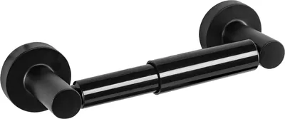 Produktbild von Famanu Toilettenpapierhalter aus 304 Edelstahl - Schwarz, mit Bohrmontage