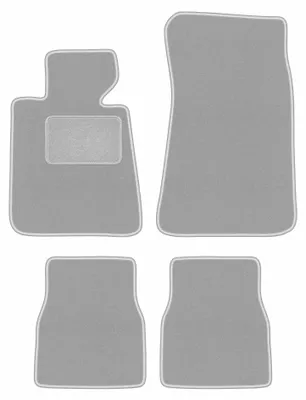 Obrázek produktu pro Velurové autokoberce pro: BMW 3 E30 1982-1994 (kupé) – sada 4 ks, šedé, na míru – Wielganizator OSLO
