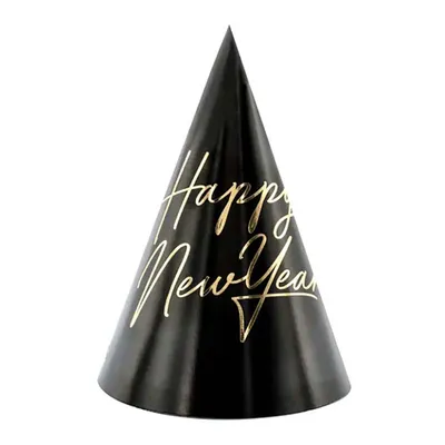 Immagine prodotto di 6 Cappelli per feste di buon anno oro nero