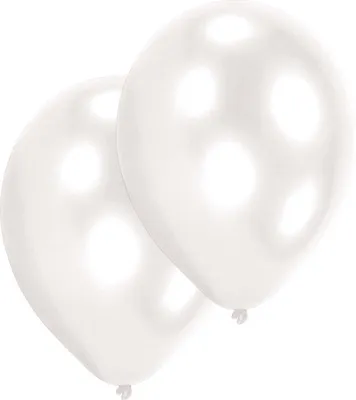 Produktbild von Amscan INT995467, Spielzeugballon, Latex, Weiß, 6 Stück(e)