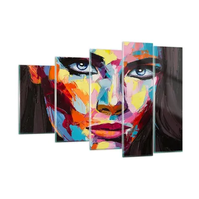Produktbild von Bilder auf glas - Mädchen Gesicht - 150x100cm - Glasbilder - Wandbilder - Kunstdruck - zum Aufhängen bereit - Wanddekoration aus Glas - Glas Bilder - Wandbild auf Glas - 5 Teile - GEG150x100-3471